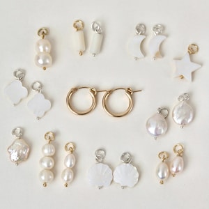Pearl Earring Charms: Jewelry pearl pendants silver