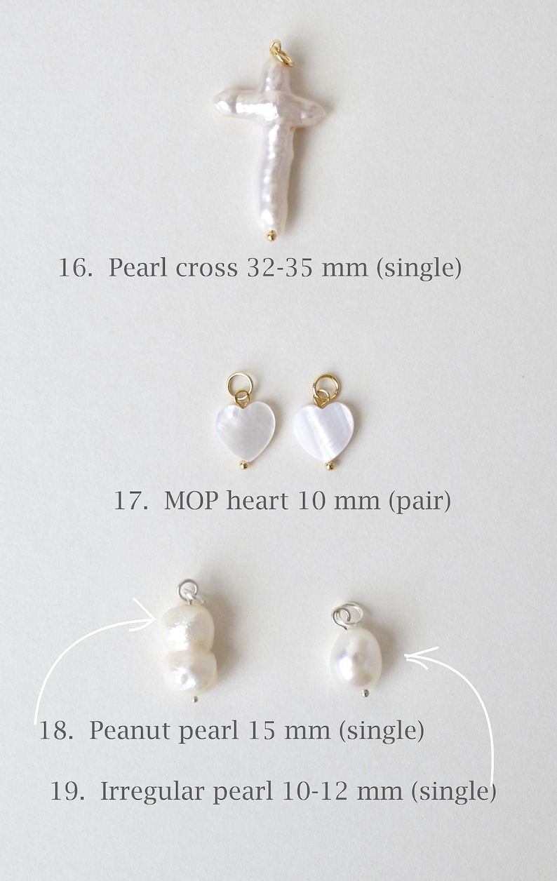Cross pearl pendant