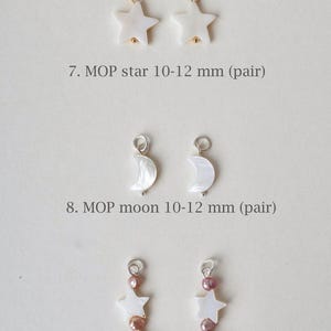 Star and moon charms