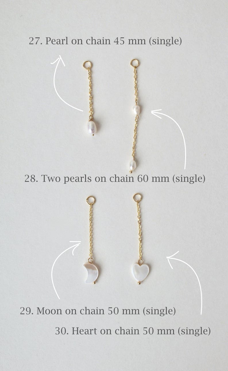 pearl on chain charm