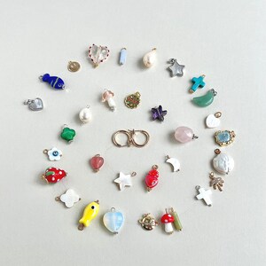 Glass & Ceramic Charms: Fish, Heart, Mushroom Pendants image 9
