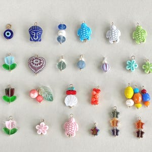 Bright variety summer charms for your jewelry.