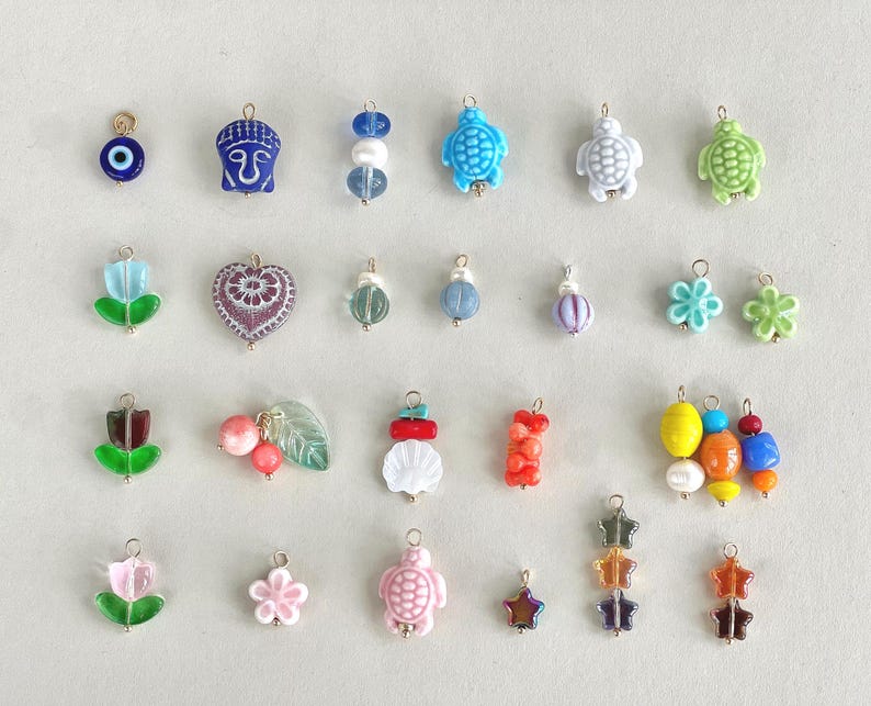 Bright variety summer charms for your jewelry.
