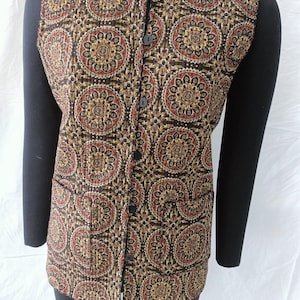 Cotton Women&#39;s Quilted Jacket Block Printed Boho Style Quilted Handmade Jackets, Coat Holidays Gifts Button Closer Jacket for Women Gifts