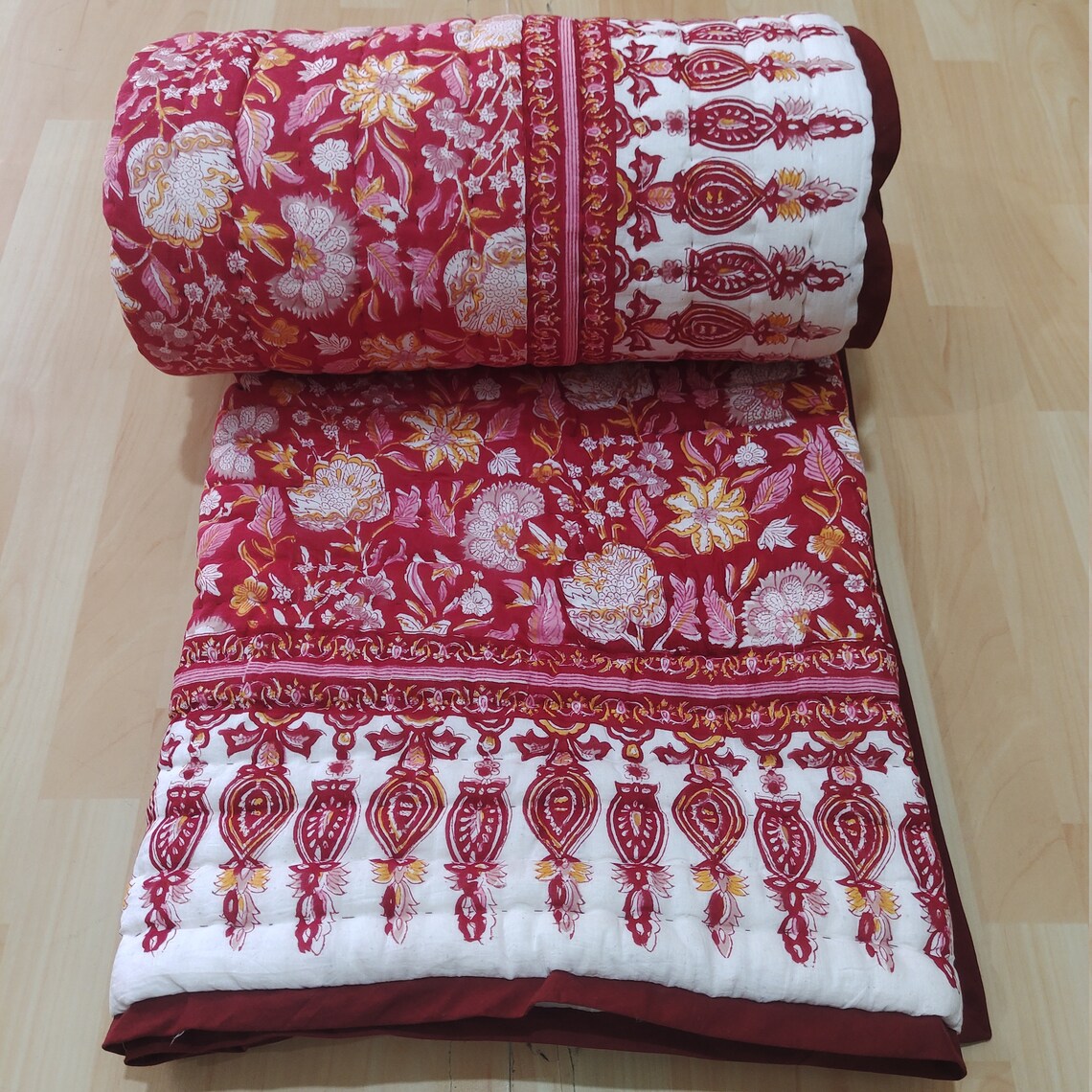 Sanganer hand block Reversible Hand Block Print Handmade Etsy