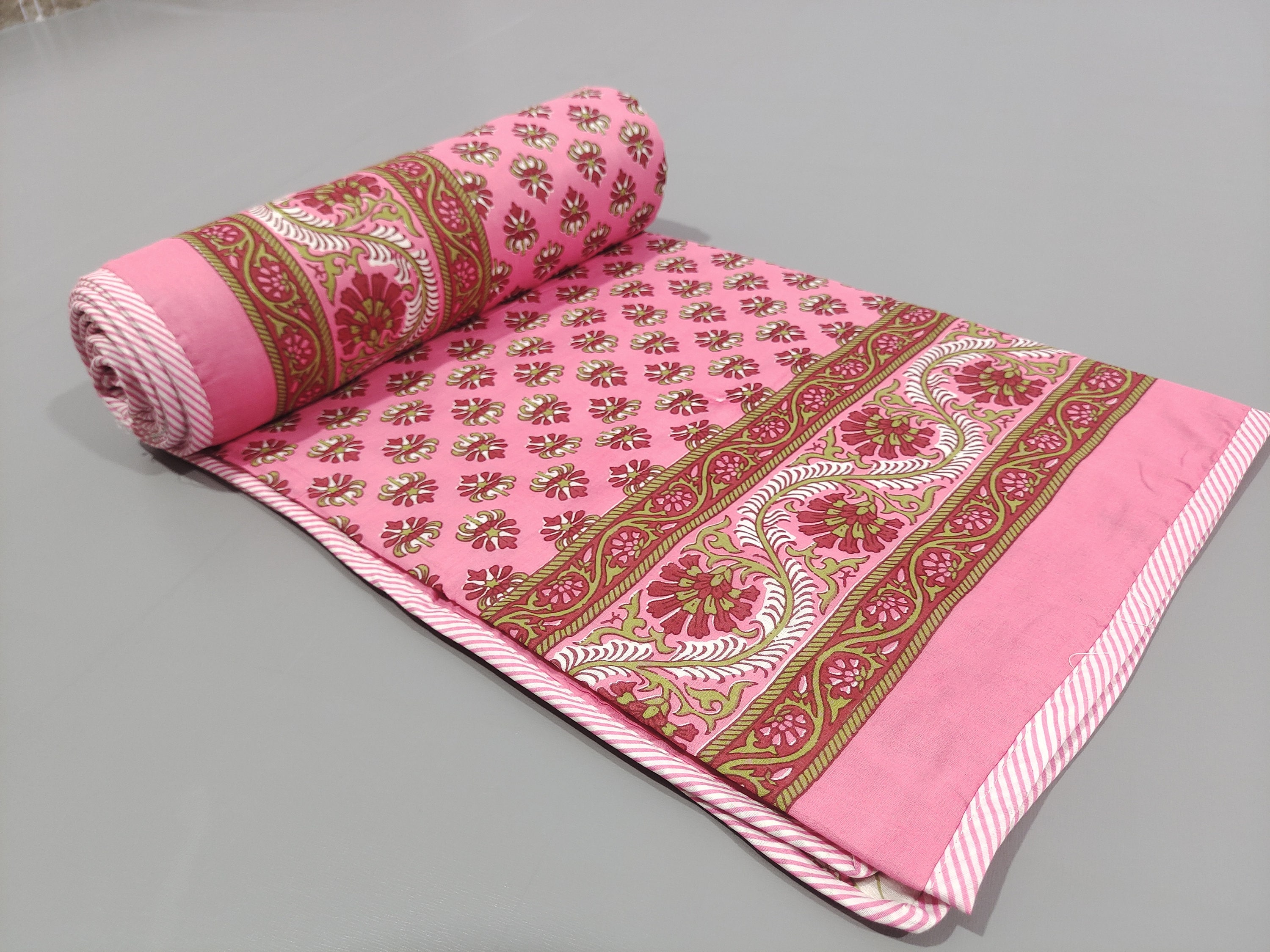 Dohar Summer Blanket Summer Quilt Indian Handcrafted Jaipuri Etsy