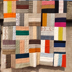 Patchwork Cotton Quilt, Queen Quilt, Cotton Patchwork Quilt, Cotton Bedspread, Hand Quilted Quilt, Bedding Blanket Cotton Comforter, Vintage