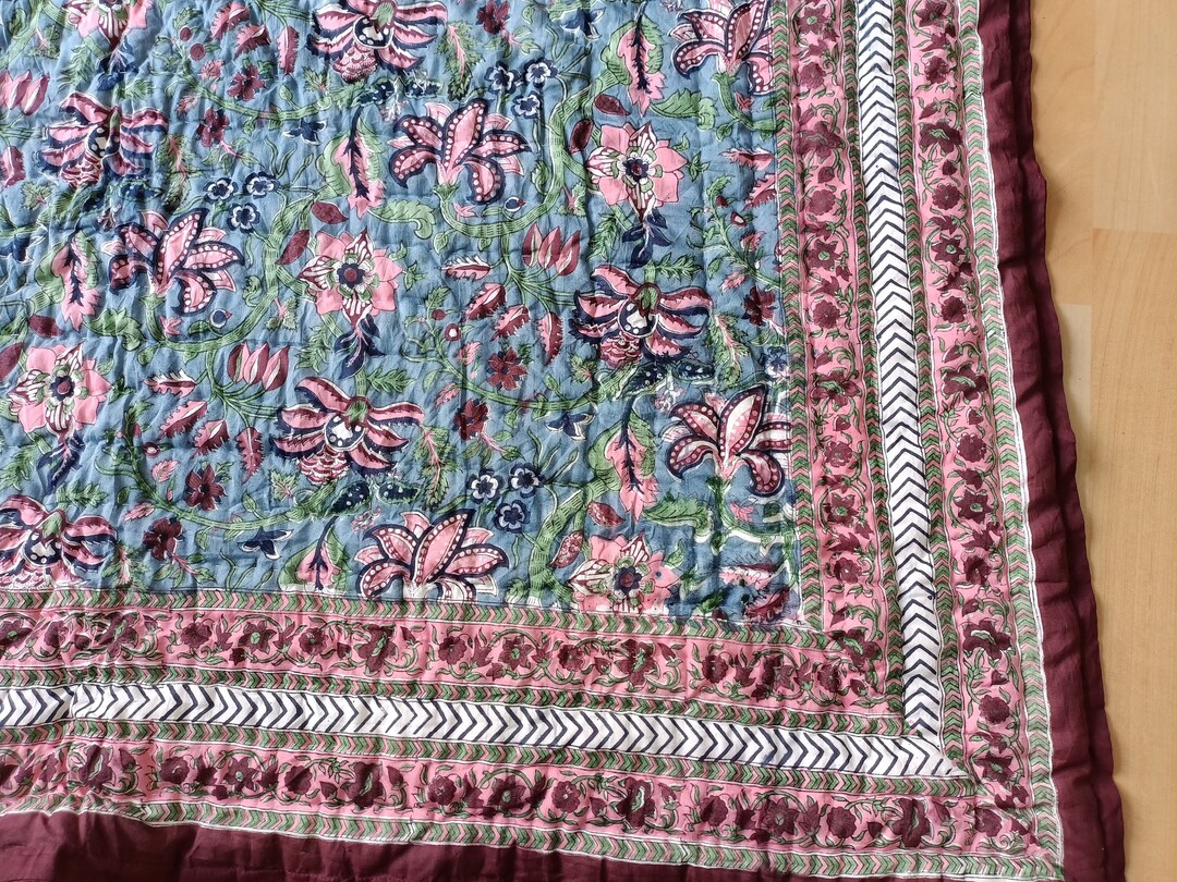 New Cotton Bedspreads for Home Decor, Anokhi Indian Jaipuri Block Print