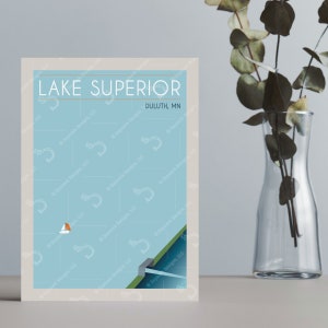 Lake Superior Minimalist Greeting Card