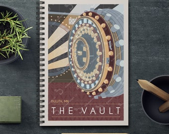The Vault Retro Style Spiral, Rule-Lined Notebook