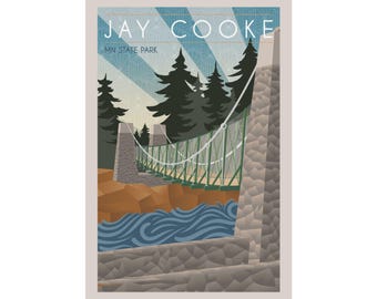 Wisconsin Point Lighthouse Poster | Vertical Matte Travel Art
