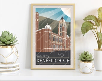 Denfeld HIgh School Retro Style Poster