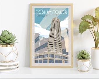 Foshay Tower Retro Style Poster