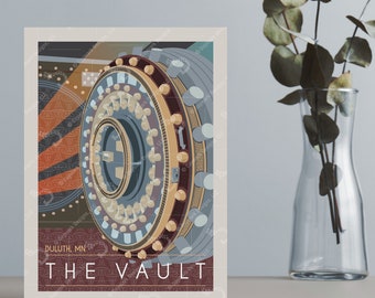 The Vault Retro Style Greeting Card