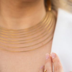 Ras de cou fait main en laiton africain Makeba Midi | Collier réglable