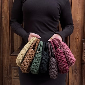 Handgemaakte geweven handtas Agadir Mini | Marokkaanse ambachtelijke handtas | Minimalistisch gehaakte portemonnee | Nautische touwtas
