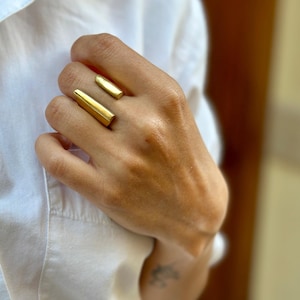 Anillo de latón africano Elfu / Joyería artística hecha a mano de Kenia / Joyería africana única / Lamu Joyas