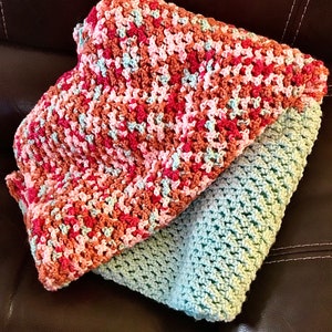 Hand crocheted afghan/throw #54