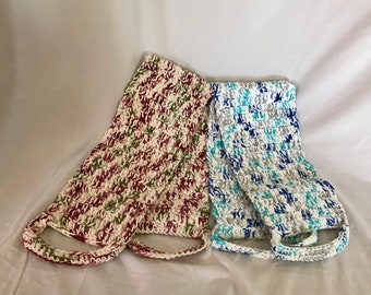 Hand crochet back washer