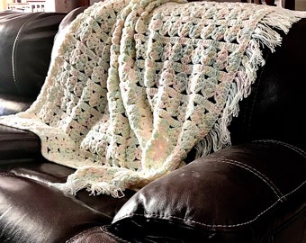 Hand crocheted afghan/throw #20