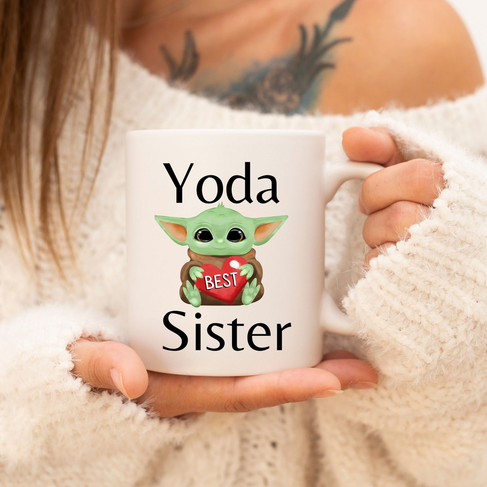Yoda Best Sister Coffee Mug Gift Cute Baby Yoda Gift For Etsy