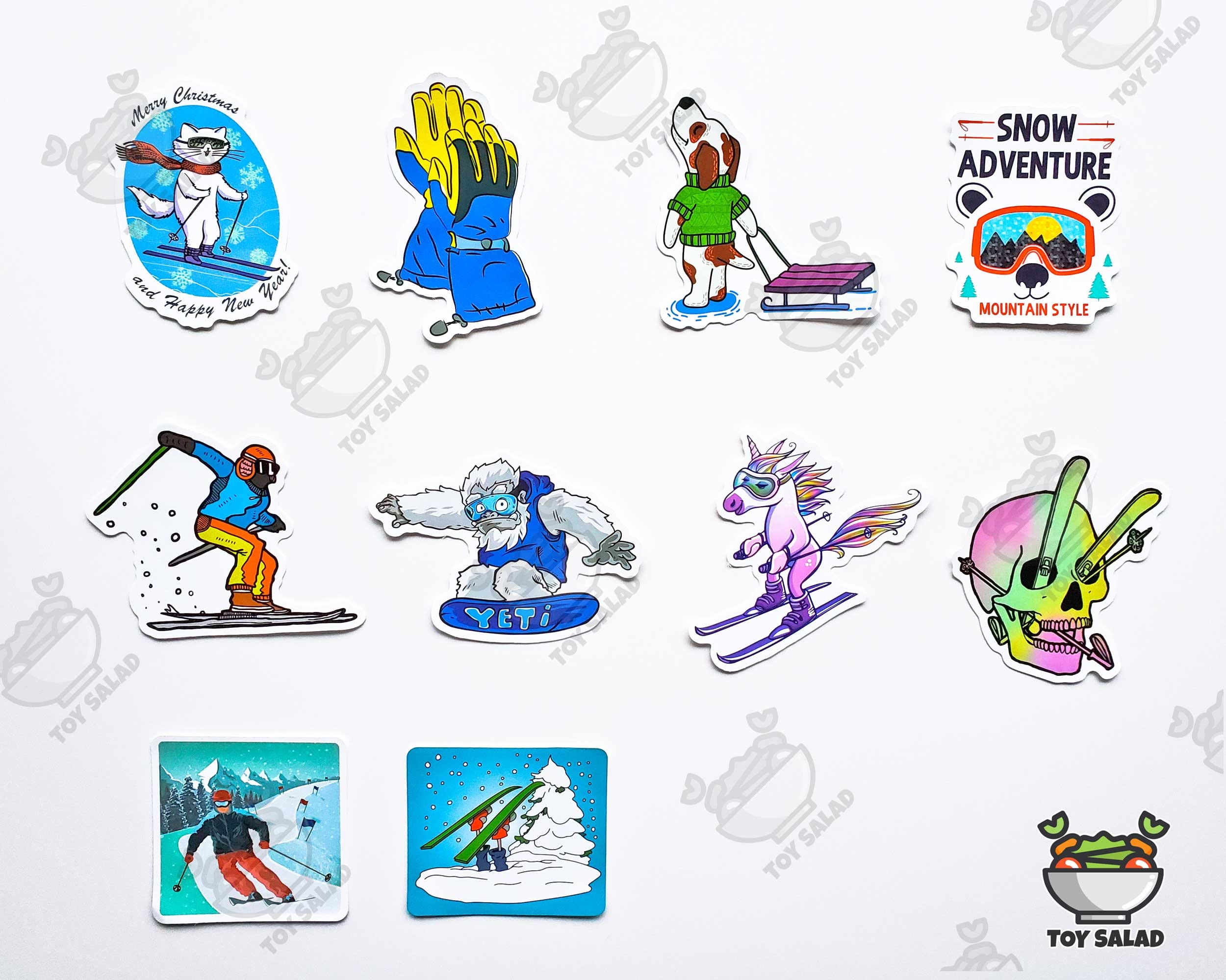 50 pcs Skiing Sticker Pack Winter Sports Ski Etsy