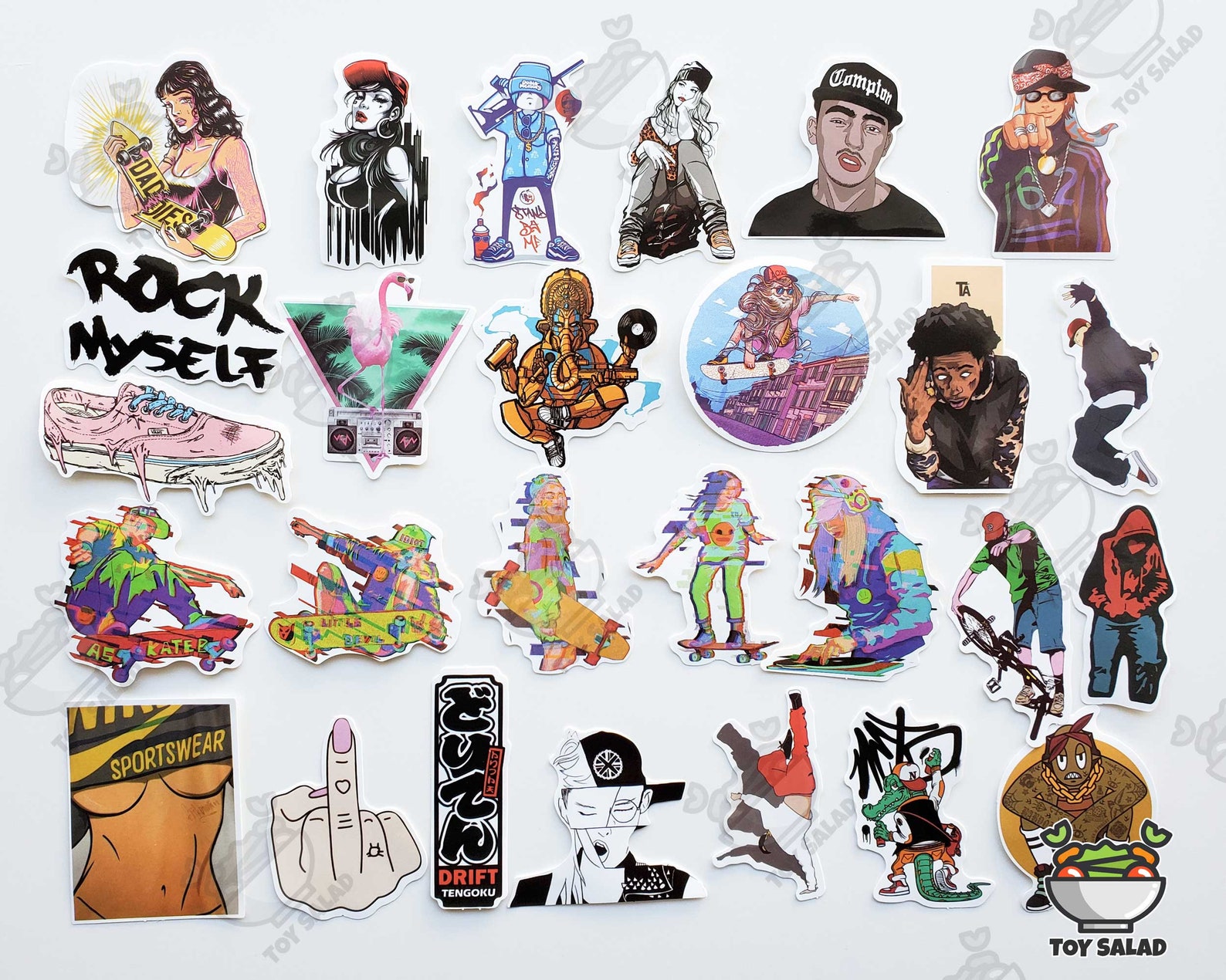 50 pcs Hip Hop Stickers Pack 90s Hip Hp clothing Etsy