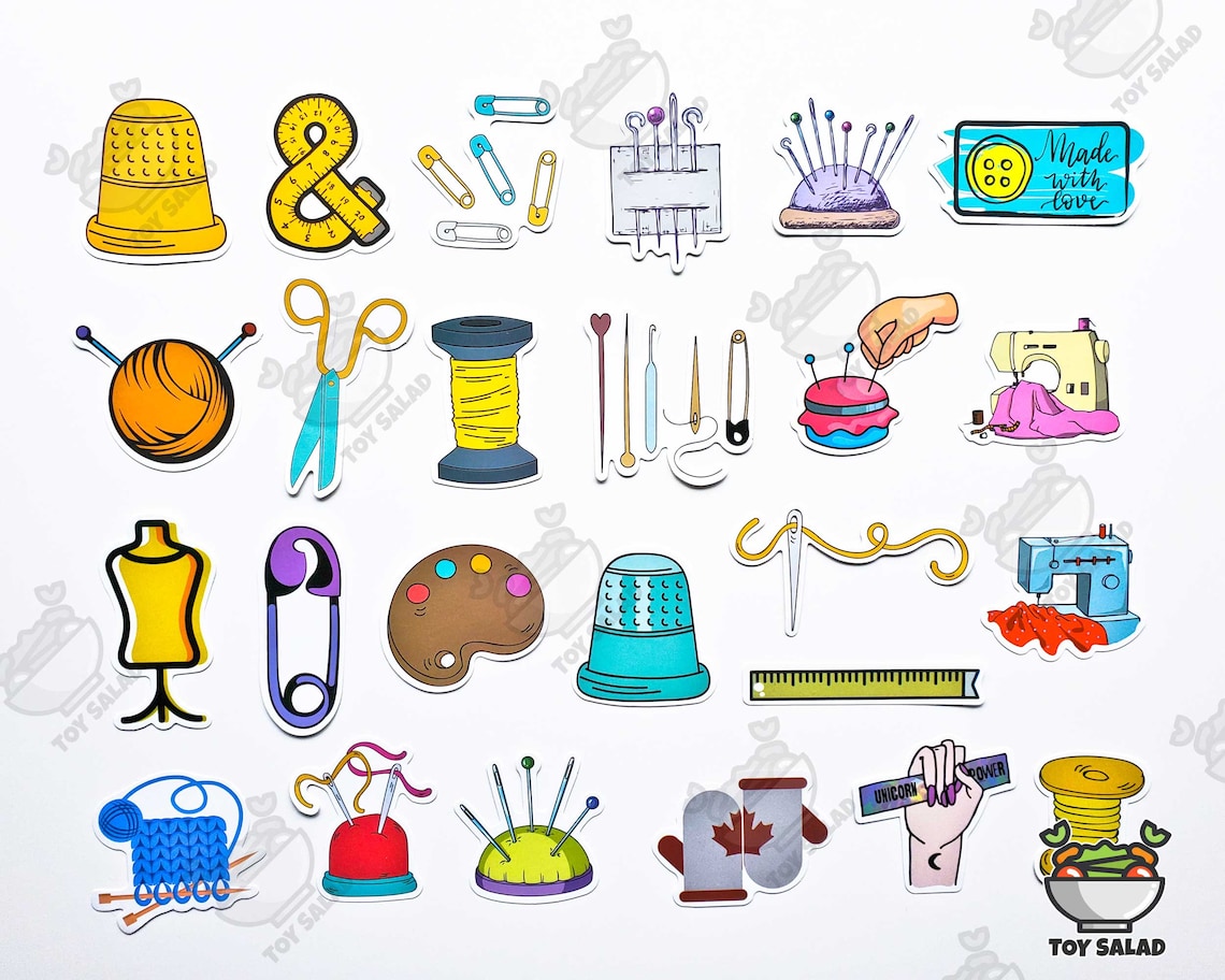 50 Pcs sewing Sticker Pack Quilling Gifts Etsy Canada