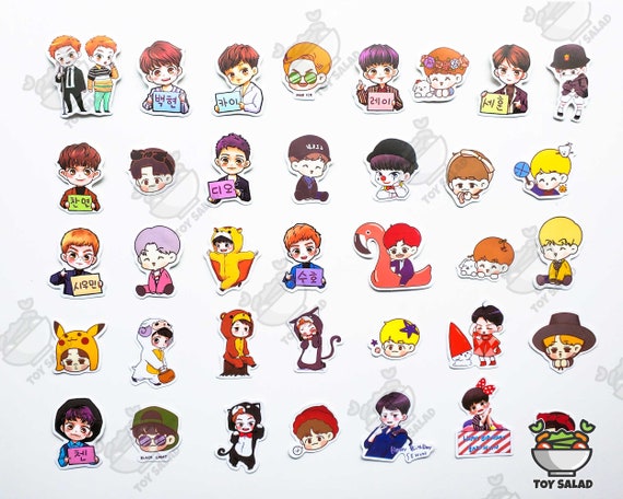 60 pcs exo sticker pack kpop stickers baekhyun etsy australia
