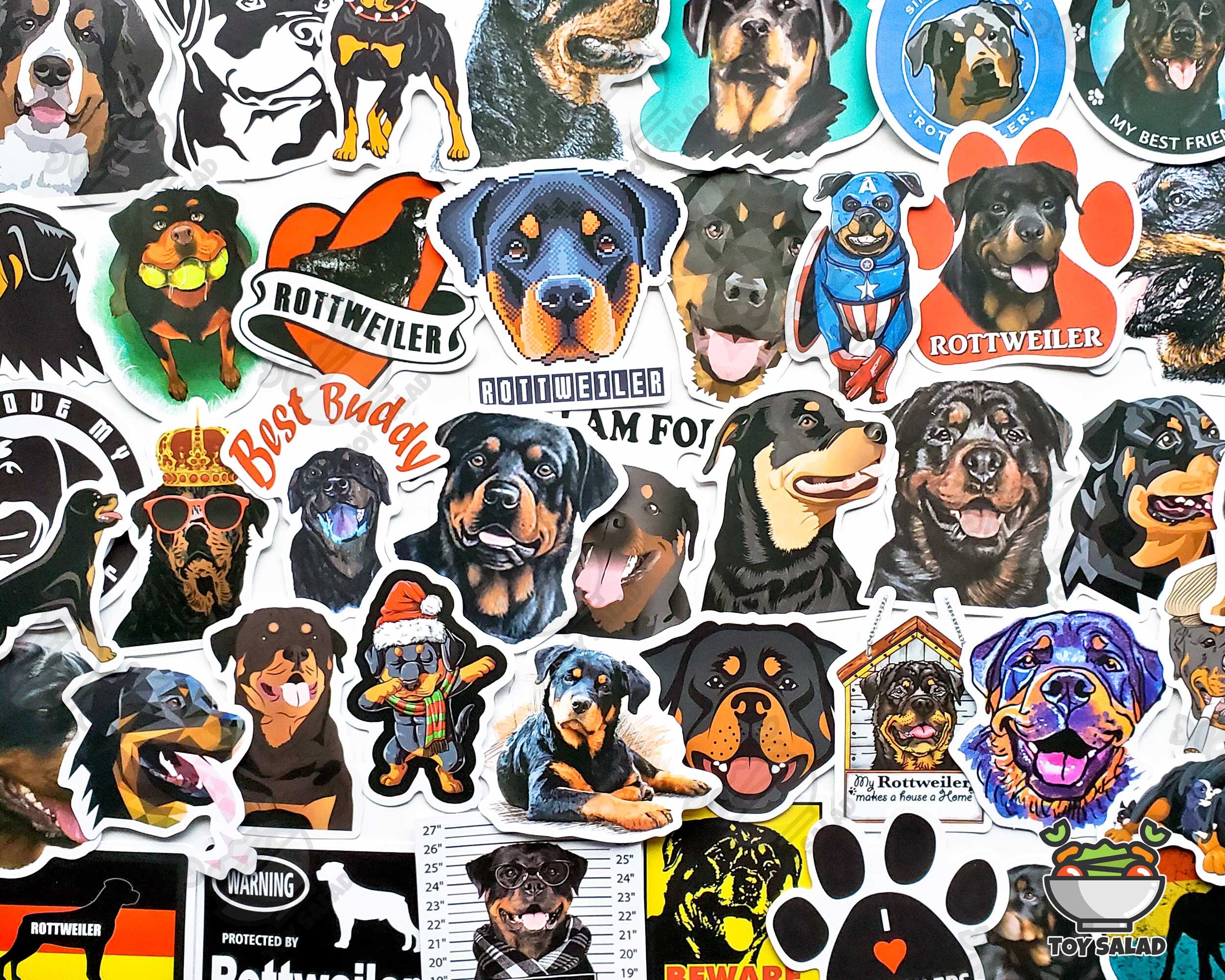 50 pcs Rottweiler Sticker Pack Puppy stickers | Etsy