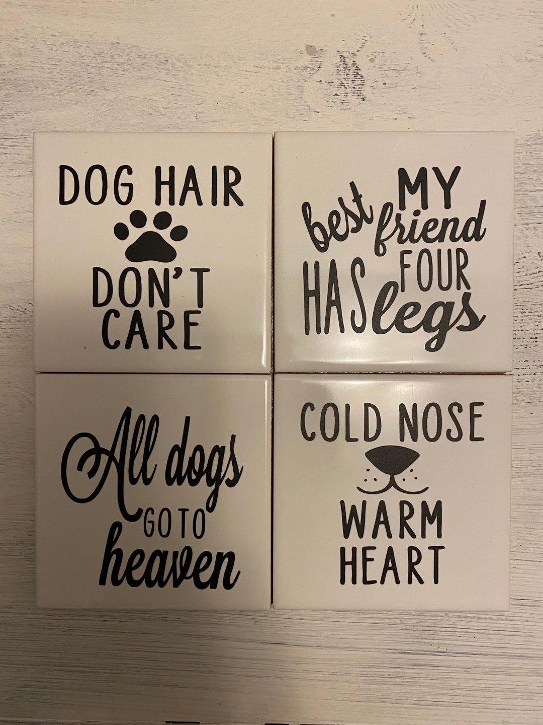 Dog Hair Dont Care Coaster Set Etsy