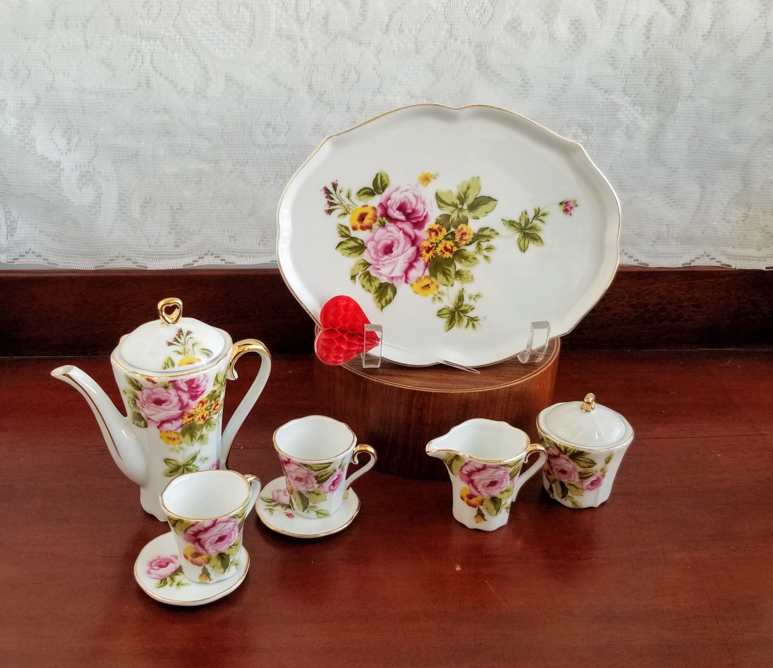 Adeline Miniature Tea Set With a Teapot 