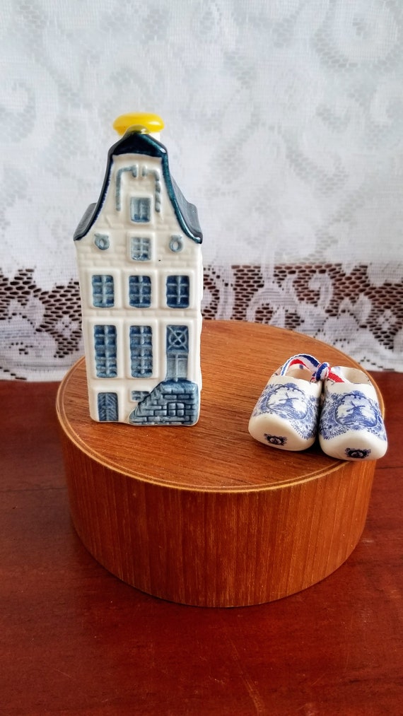 KLM House #9 Airlines Bols Distilleries Blue Delft Miniature