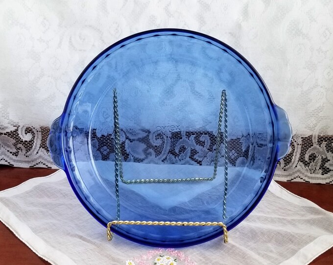 Vintage Pyrex Cobalt Blue #229 Pyrex Pie Pan Fluted Rims - Deep Dish ...