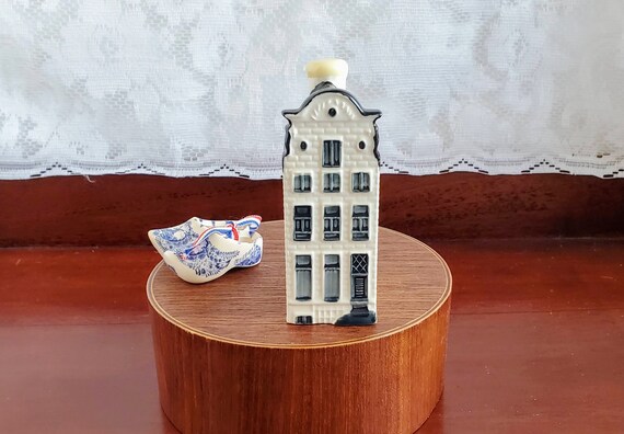 未開封KLM BOLS デルフトハウス 4点セット No.7 10 85 86 KLM House #35 Oude Delft 39, Delft -airlines Bols Blue Delft