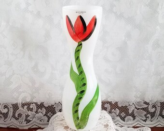 Vintage Kosta Boda 'tulipa' Tulip Collection Art Vase- Hand Blown