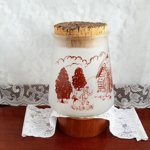 Vintage Glass Bartlett Collins Pokee Hansel & Gretel Gingerbread House Cookie Jar -It&#39;s in Amazing Shape! - 9 &quot;Tall - Not The Original Lid