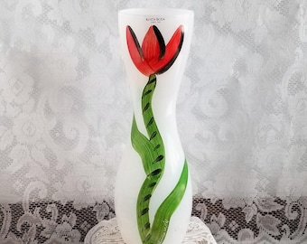 Vintage Kosta Boda 'tulipa' Tulip Collection Art Vase- Hand Blown