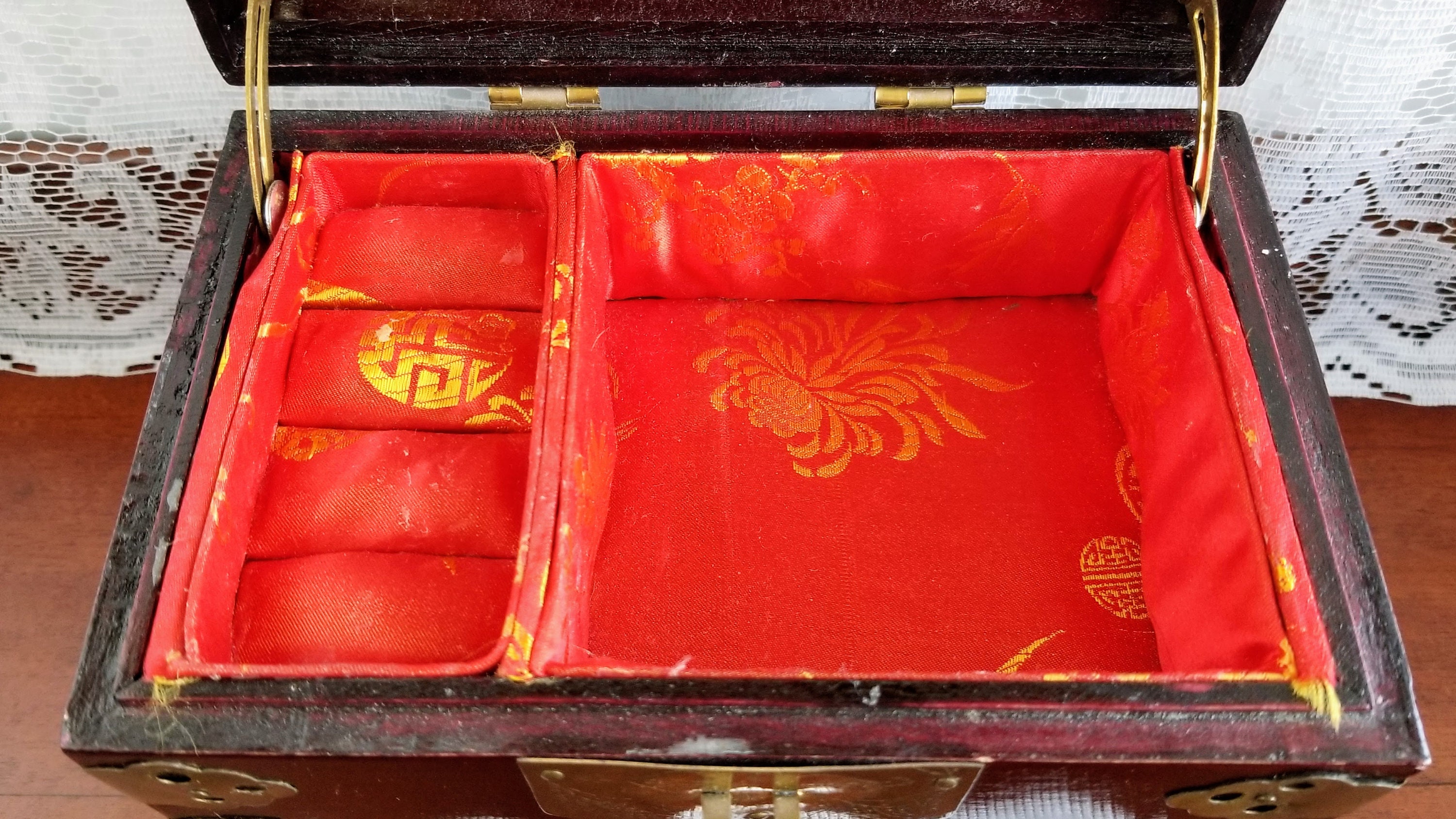 Boîte Indochinoise En Nacre Et Bois De Rose Boite