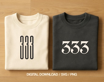 Lot de 333 nombres angéliques SVG PNG | esthétique minimaliste | Fichier de coupe Cricut