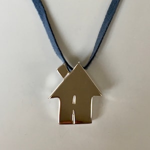 House Necklace Pendant. 925 Sterling Silver. Child Jewellery. Barcelona silver collection.