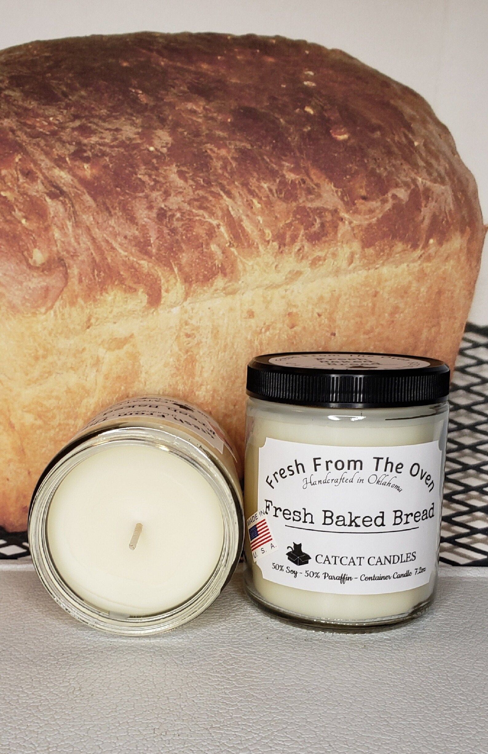 Fresh Baked Bread. 8 oz Candle lightly scented high quality Etsy