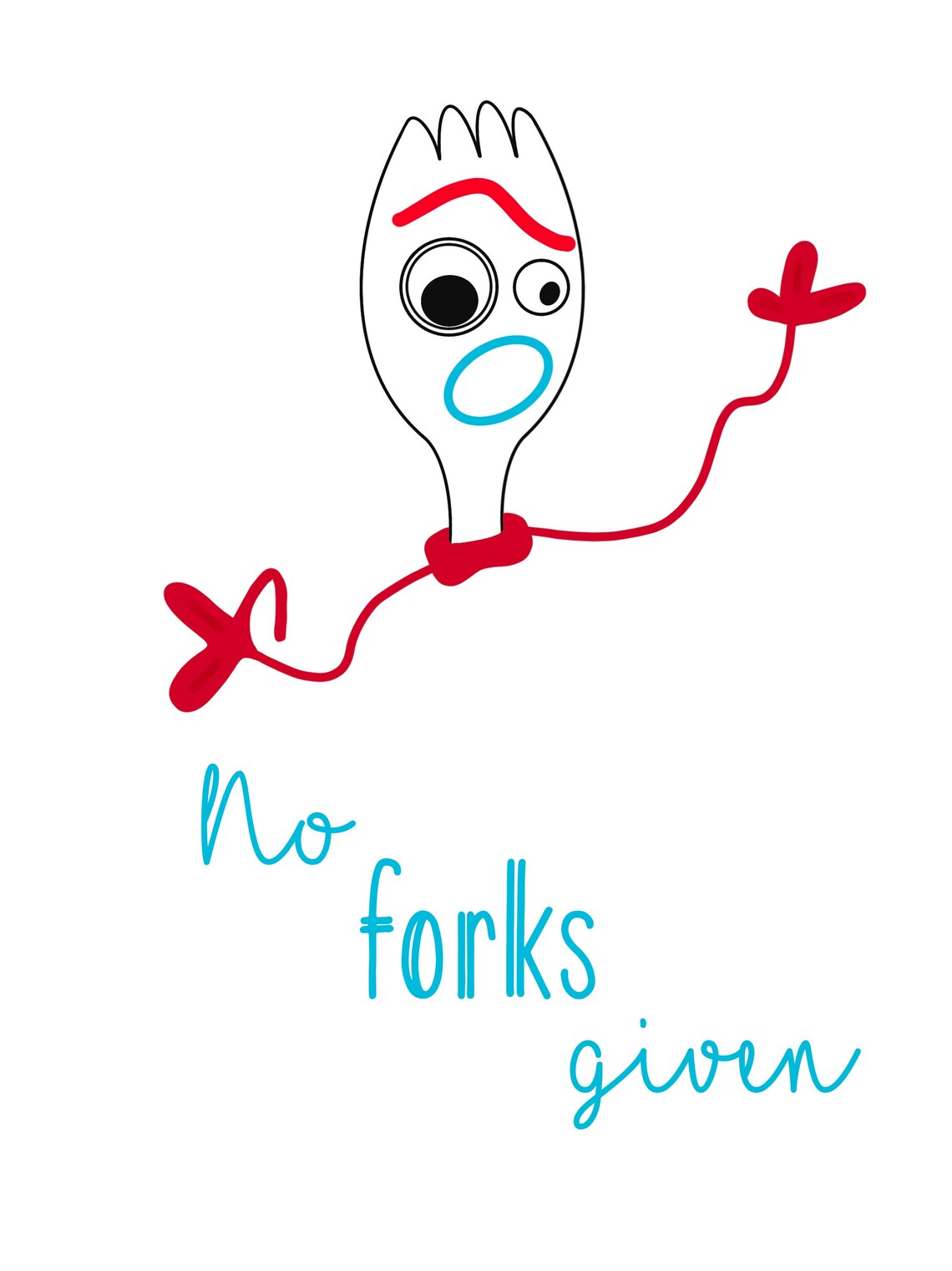 No Forks Given Sporky Toy Story Disney Etsy