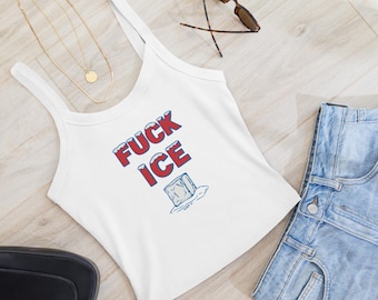 Abolish ICE Cropped Tank Top - Resist Graphic Tee
