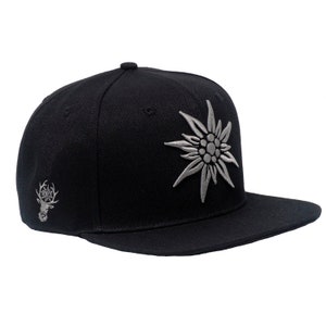 Bergstoff Edelweiss Snapback Cap Allgäu Hat Hiking Basecap Edelweiss 3D Stick