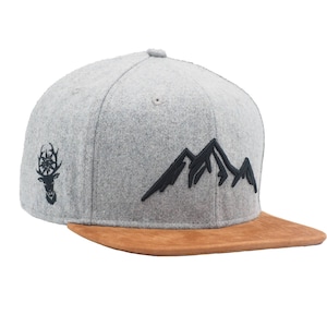 Bergstoff mountain peaks Snapback Cap Allgäu Bavarian Hiking Edelweiss Cap • Allgäu traditional costume baseball cap adjustable