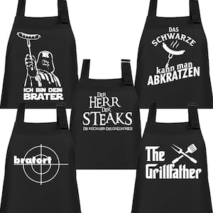 Grill apron fun grilling party cooking apron BBQ apron gift sayings professional