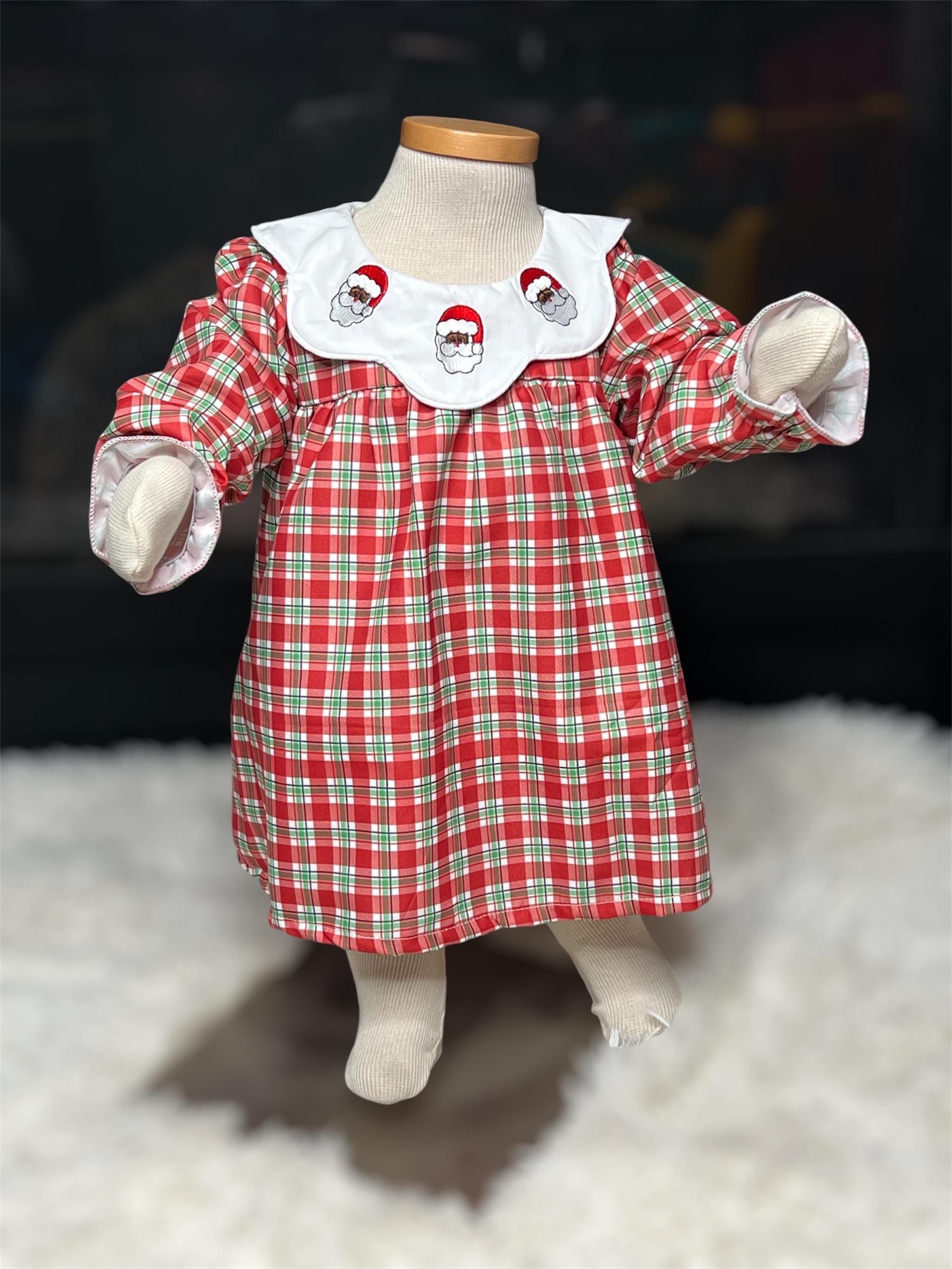 Plaid Smocked Christmas Dress Girl - Etsy