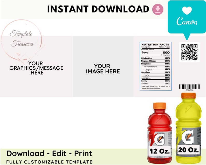 Drink Bottle Label Template
