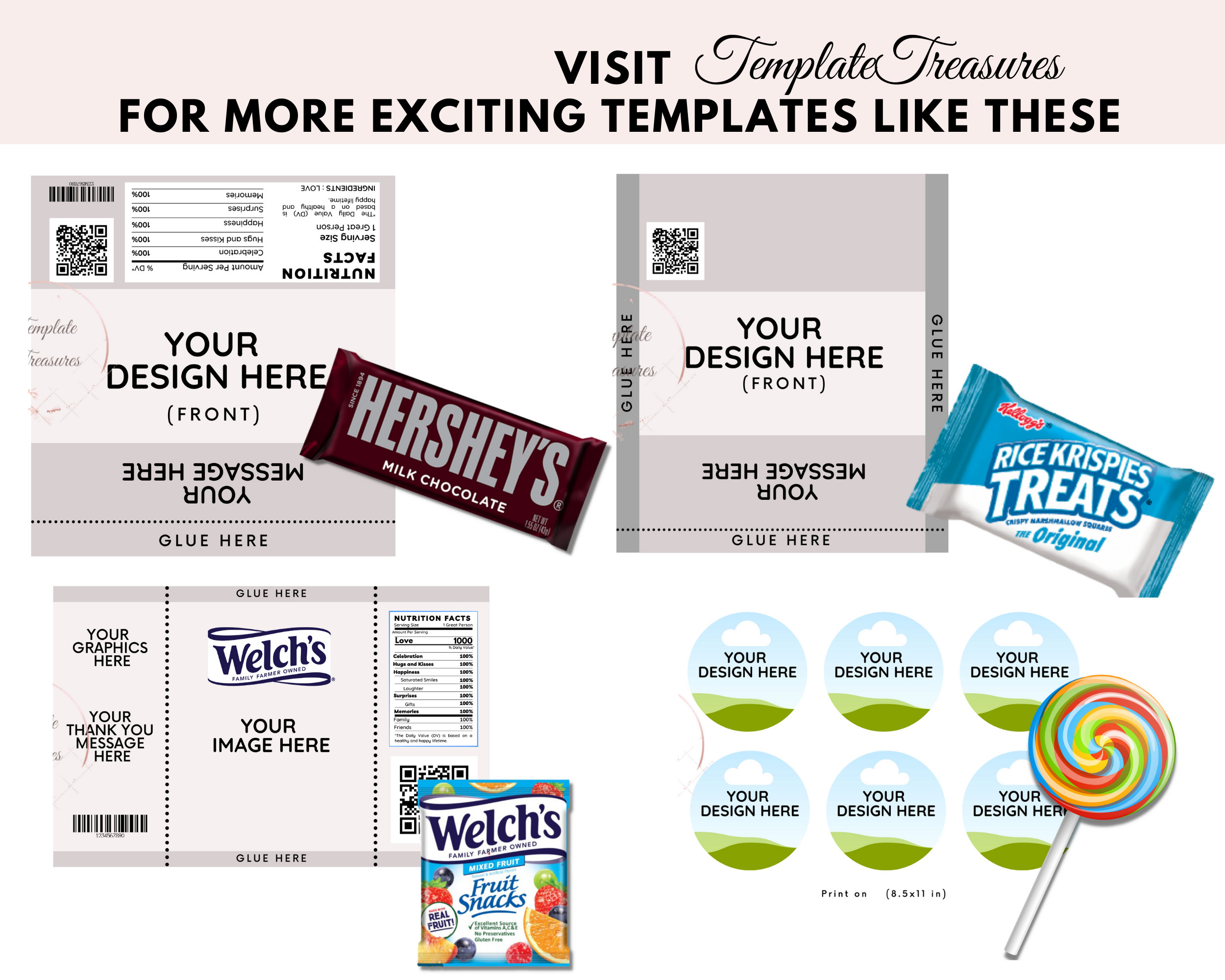 Juice pouch label template Chip bag template instant Etsy